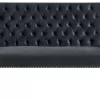 Sofa TORSBY, black, velvet DEF