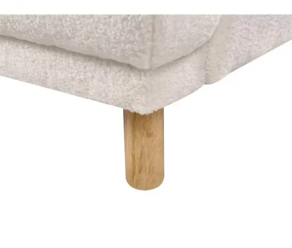 Sofá 2 lugares em bouclé branco TUVE