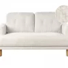 Sofá 2 lugares em bouclé branco TUVE