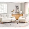 Sofá 2 lugares em bouclé branco TUVE