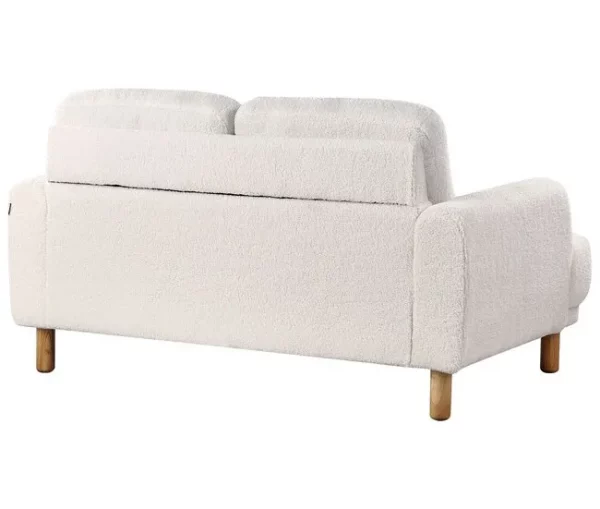 Sofá 2 lugares em bouclé branco TUVE