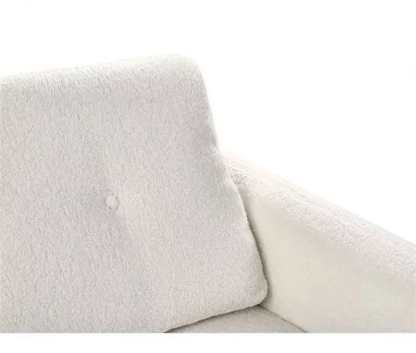 Sofá 2 lugares em bouclé branco TUVE