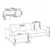 Sofa Ecksofa OSLO R, Stoff beige ohne Ottomane CH