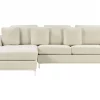 Sofa Ecksofa OSLO R, Stoff beige ohne Ottomane CH