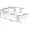 Chaiselongue MIRAMAS links taupe CH