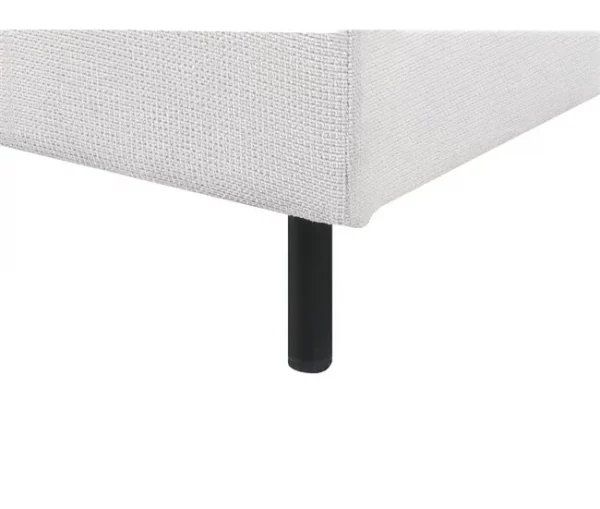 Sofá de canto modular 3 lugares em tecido cinzento claro à direita EGERIS