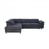 Sofá de canto OMEGA com cama cor antracite esquerda 4 lugares antracite