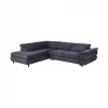 Sofá de canto OMEGA com cama cor antracite esquerda 4 lugares antracite