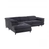 Sofá de canto OMEGA com cama cor antracite esquerda 4 lugares antracite