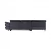 Sofá de canto OMEGA com cama cor antracite esquerda 4 lugares antracite
