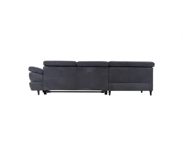 Sofá de canto OMEGA com cama cor antracite esquerda 4 lugares antracite