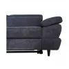 Sofá de canto OMEGA com cama cor antracite esquerda 4 lugares antracite