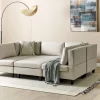 5-Seater Modular Sofa + Ottoman UNSTAD Light Beige DEF