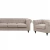 Sofa Set CHESTERFIELD Taupe DEf
