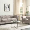 Sofa Set CHESTERFIELD Taupe DEf