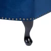Chaiselongue NIMES Samtstoff blau rechts CH