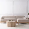 Left Corner Sofa Light Brown SOSJO