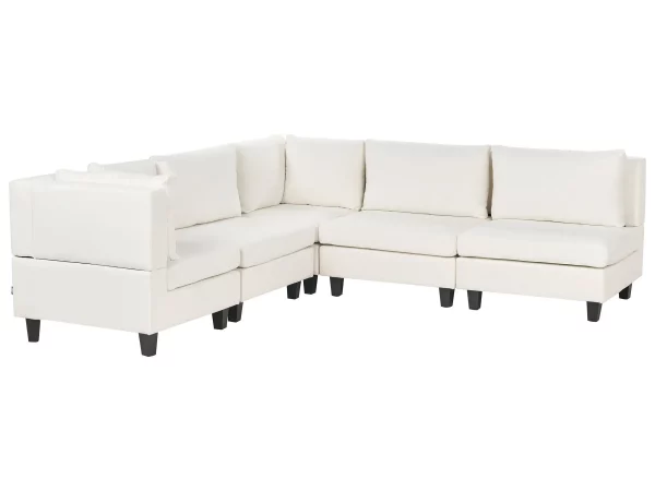 5-Seater Modular Corner Sofa UNSTAD White DEF