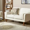 Sofa LOKKA, 2 sitzer off-white fabric DEF