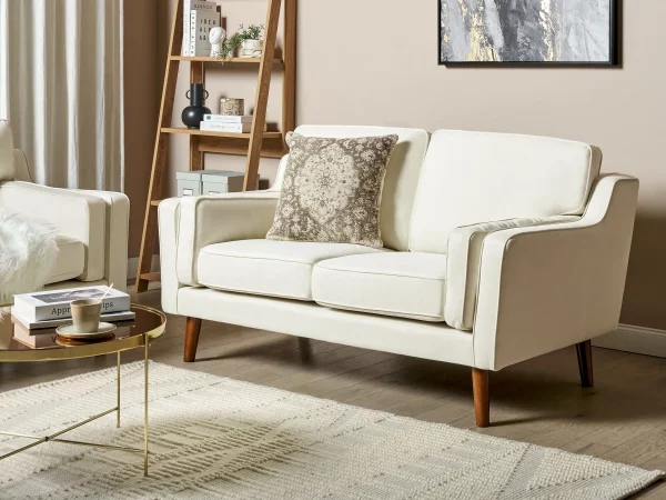 Sofa LOKKA, 2 sitzer off-white fabric DEF