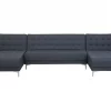 Sofa ABERDEEN U-förmig Stoff Dunkelgrau CH