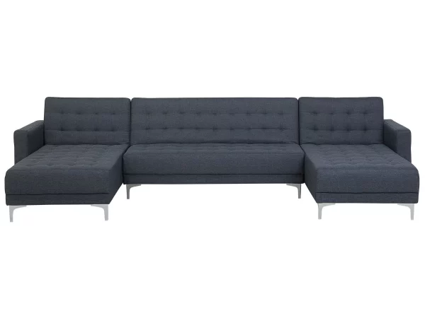 Sofa ABERDEEN U-förmig Stoff Dunkelgrau CH