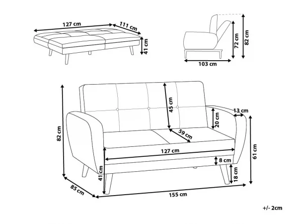 2 Seater, FLORLI, White Boucle, DEF