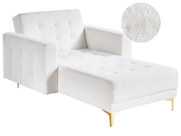 Chaise ABERDEEN, white boucle DEF
