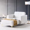 Chaise ABERDEEN, white boucle DEF