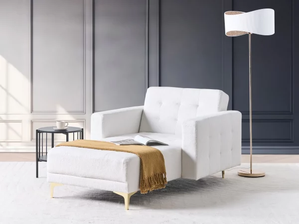 Chaise ABERDEEN, white boucle DEF