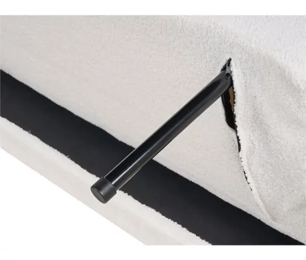 Sofá-cama 3 lugares em tecido bouclé branco FLORLI