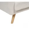Sofá-cama 3 lugares em tecido bouclé branco FLORLI