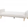 Sofá-cama 3 lugares em tecido bouclé branco FLORLI
