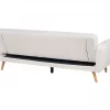 Sofá-cama 3 lugares em tecido bouclé branco FLORLI