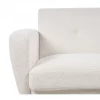 Sofá-cama 3 lugares em tecido bouclé branco FLORLI