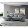 Chaise longue relax elétrica SALMA esquerda 4 lugares cinza