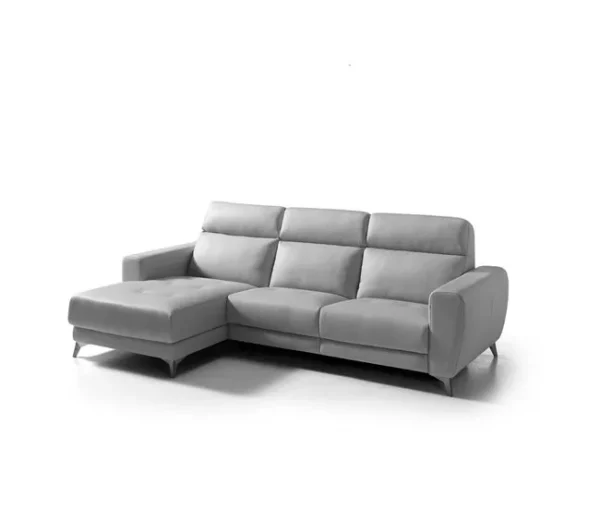 Chaise longue relax elétrica SALMA esquerda 4 lugares cinza