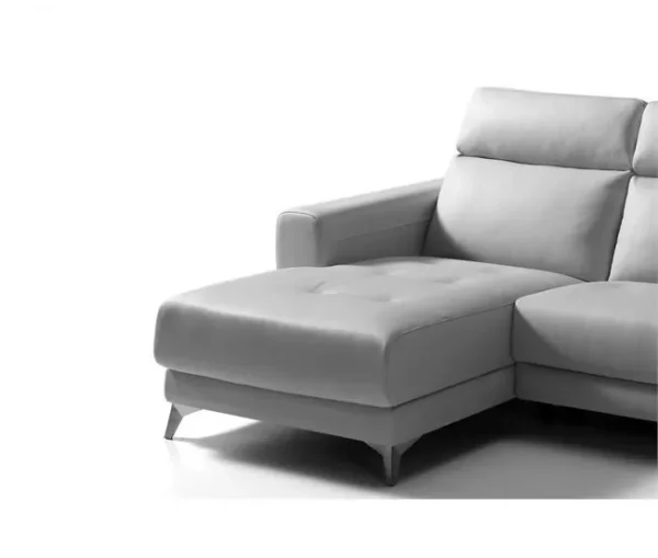 Chaise longue relax elétrica SALMA esquerda 4 lugares cinza