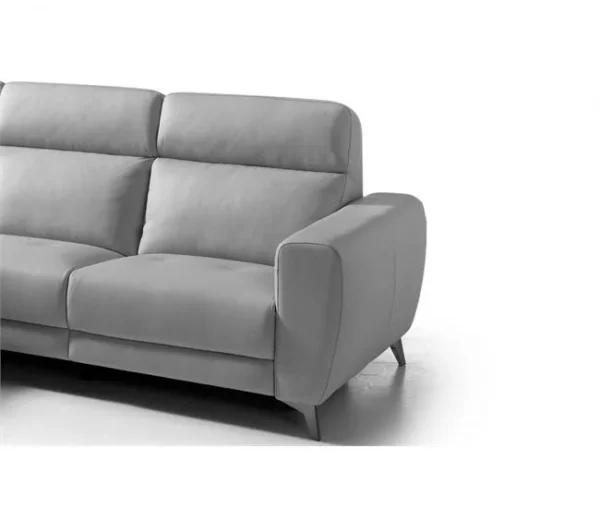 Chaise longue relax elétrica SALMA esquerda 4 lugares cinza
