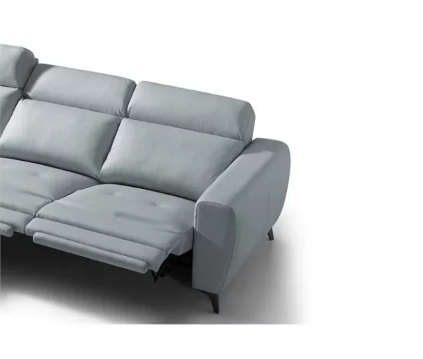 Chaise longue relax elétrica SALMA esquerda 4 lugares cinza