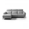 Chaise longue relax elétrica SALMA esquerda 4 lugares cinza