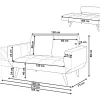 Sofa, BREKKE, schwarz CH