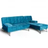 Pack Sofá Chaise Longue + Mesa de Cristal Temperado + 6 Cadeiras