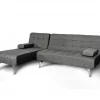 Pack Sofá Chaise Longue + Mesa de Cristal Temperado + 6 Cadeiras