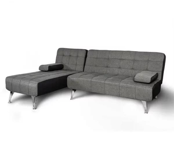 Pack Sofá Chaise Longue + Mesa de Cristal Temperado + 6 Cadeiras