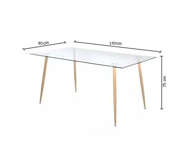 Pack Sofá Chaise Longue + Mesa de Cristal Temperado + 6 Cadeiras