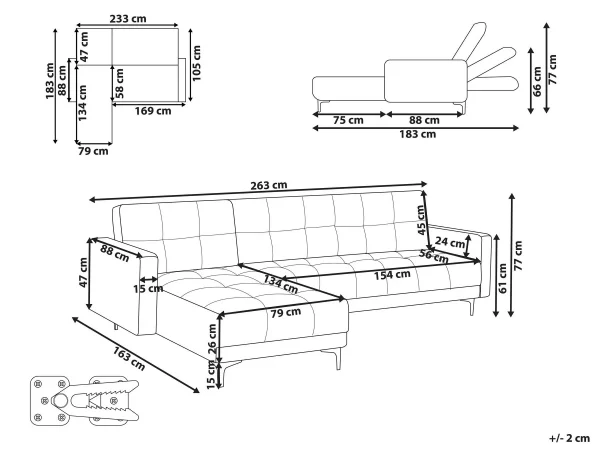 RH Corner Sofa, ALNES, Off-White, DEF