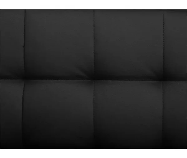 Sofá-cama em forma de U de 5 lugares com repousa-pés em pele sintética preta ABERDEEN