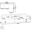 3 Seater L HELLNAR, Brown,DEF