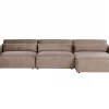3 Seater L HELLNAR, Brown,DEF